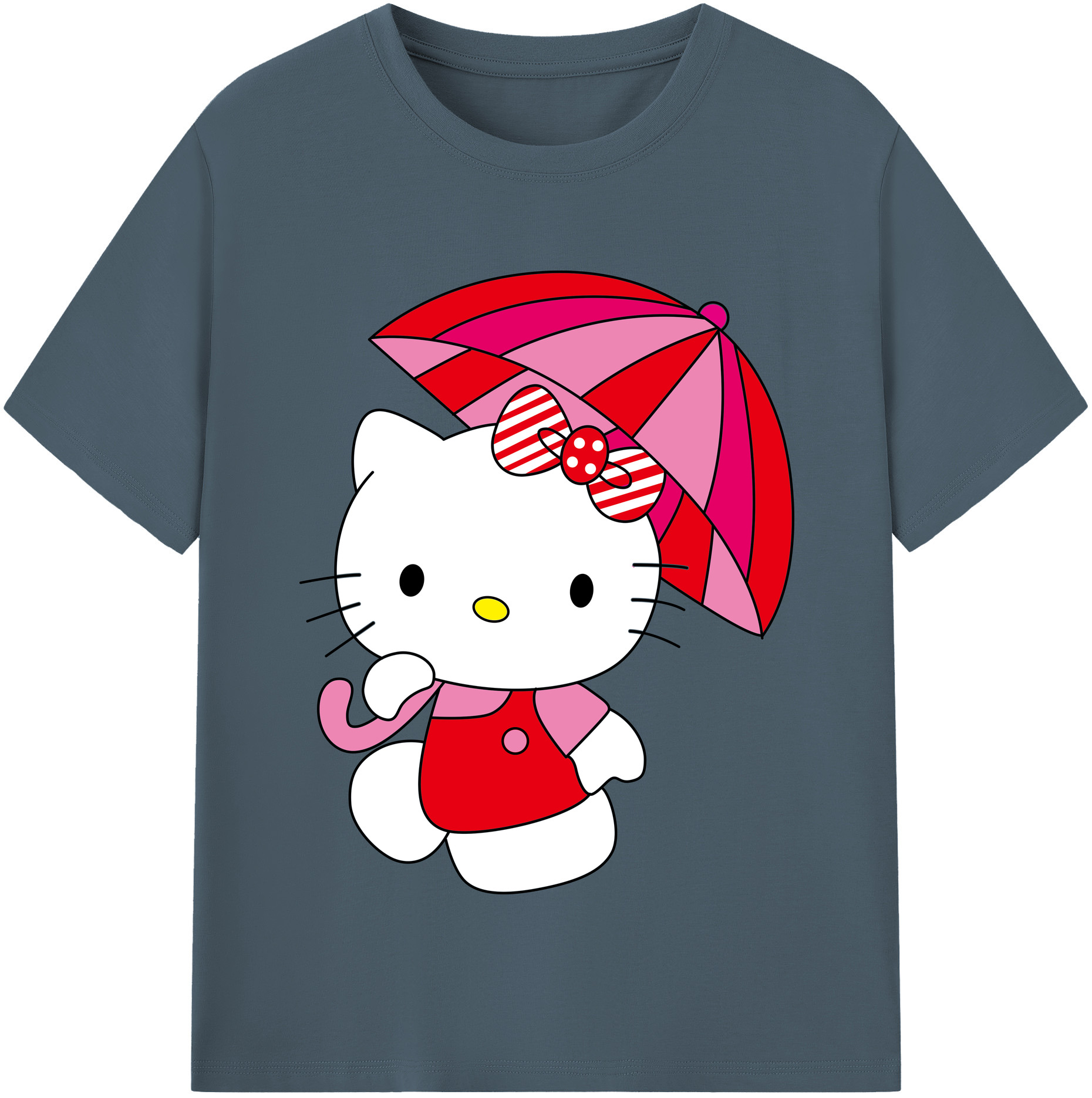 （画像用） Hello Kitty ハローキティ 綿100％半袖Tシャツ（フロントプリント）